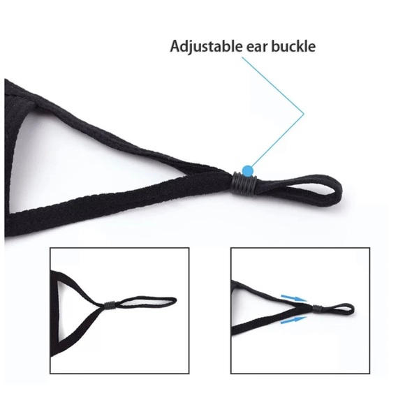 😷 Rhinestone *BOSS* Adjustable Face Mask - Picture 3 of 3